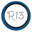 Флиппер Twin Color black-blue R13 (1 шт.)