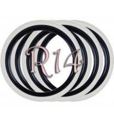 Флипперы Twin Color black-white R14 (4 шт.)