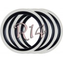 Флипперы Twin Color black-white R14 (4 шт.)