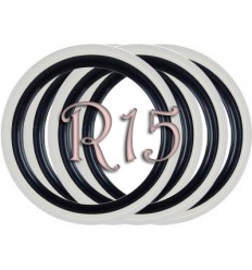 Флипперы Twin Color black-white R15 (4 шт.)