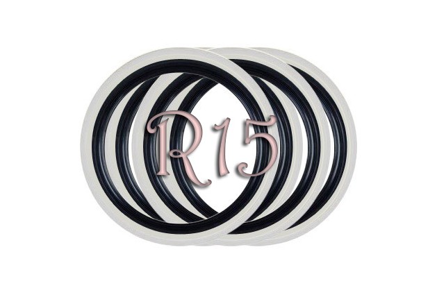 Флипперы Twin Color black-white R15 (4 шт.)