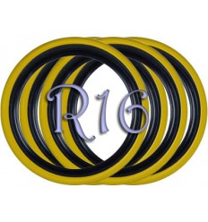 Флипперы Twin Color black-yellow R16 (4 шт.)