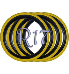 Флипперы Twin Color black-yellow R17 (4 шт.)