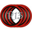 Флипперы Twin Color black-red R13 (4 шт.)