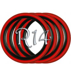 Флипперы Twin Color black-red R14 (4 шт.)