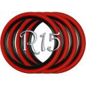 Флипперы Twin Color black-red R15 (4 шт.)