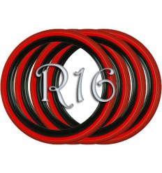 Флипперы Twin Color black-red R16 (4 шт.)
