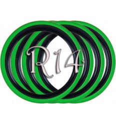 Флипперы Twin Color black-green R14 (4 шт.)