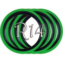 Флипперы Twin Color black-green R14 (4 шт.)