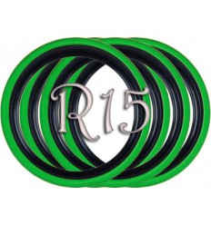 Флипперы Twin Color black-green R15 (4 шт.)