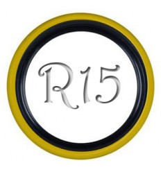 Флипперы Twin Color black-yellow R15 (4 шт.)